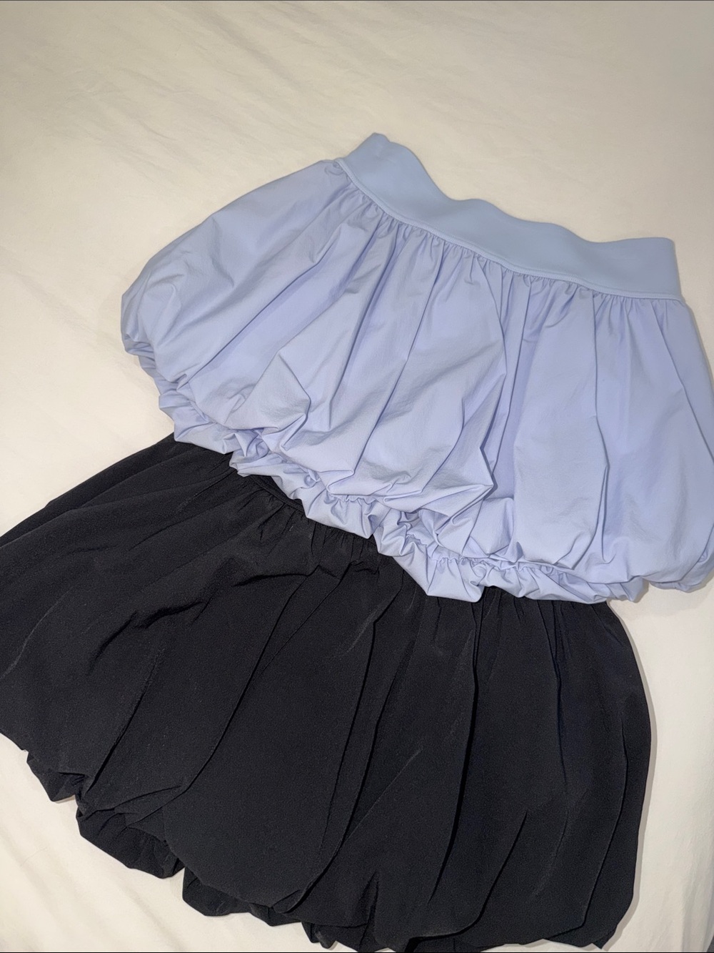 Wiskii Mini Bubble Skirts — Light Blue & Black